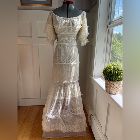 Skylar Rose Dresses & Skirts - Ivory Lace Dress Size Large